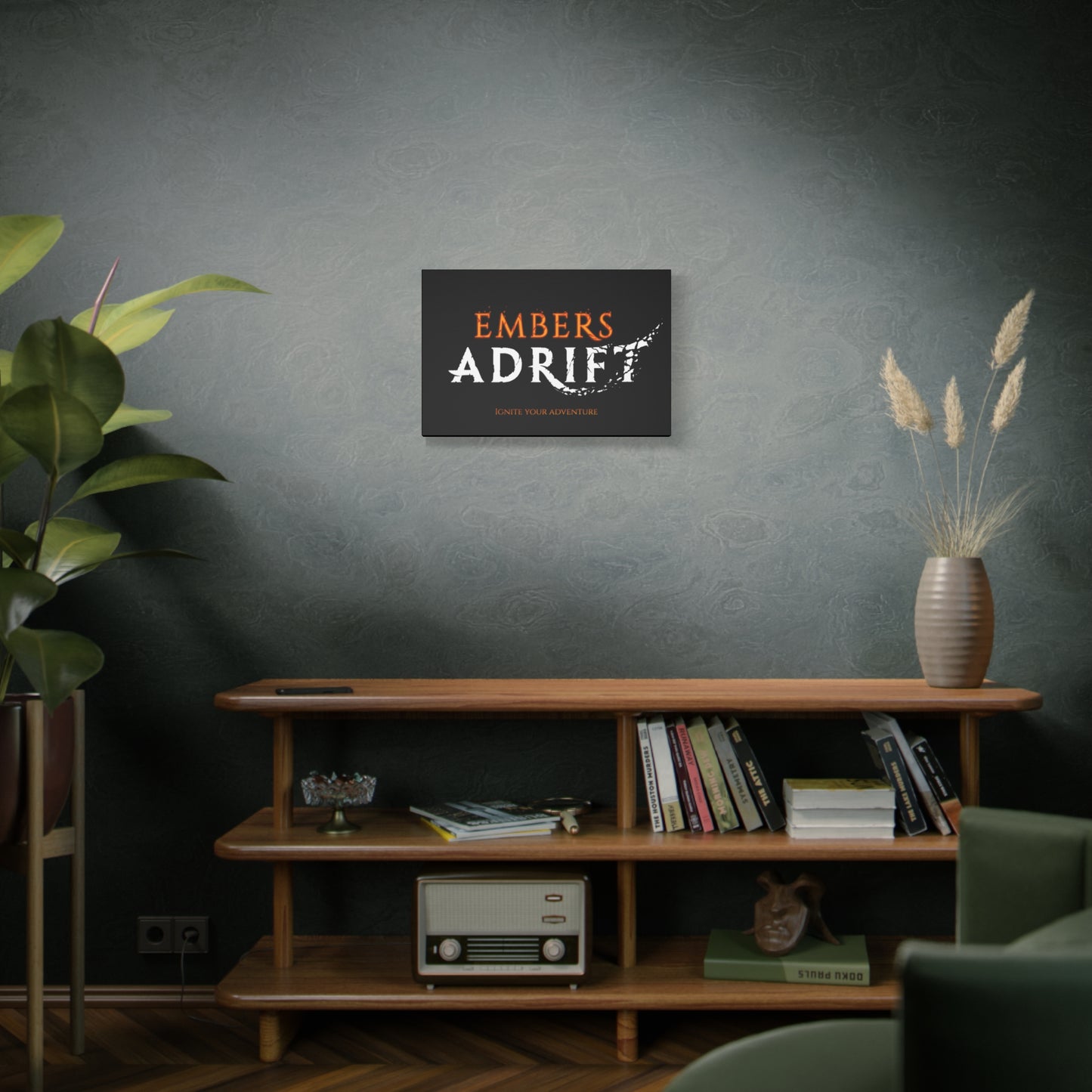 Embers Adrift Logo with Tagline Wall Art