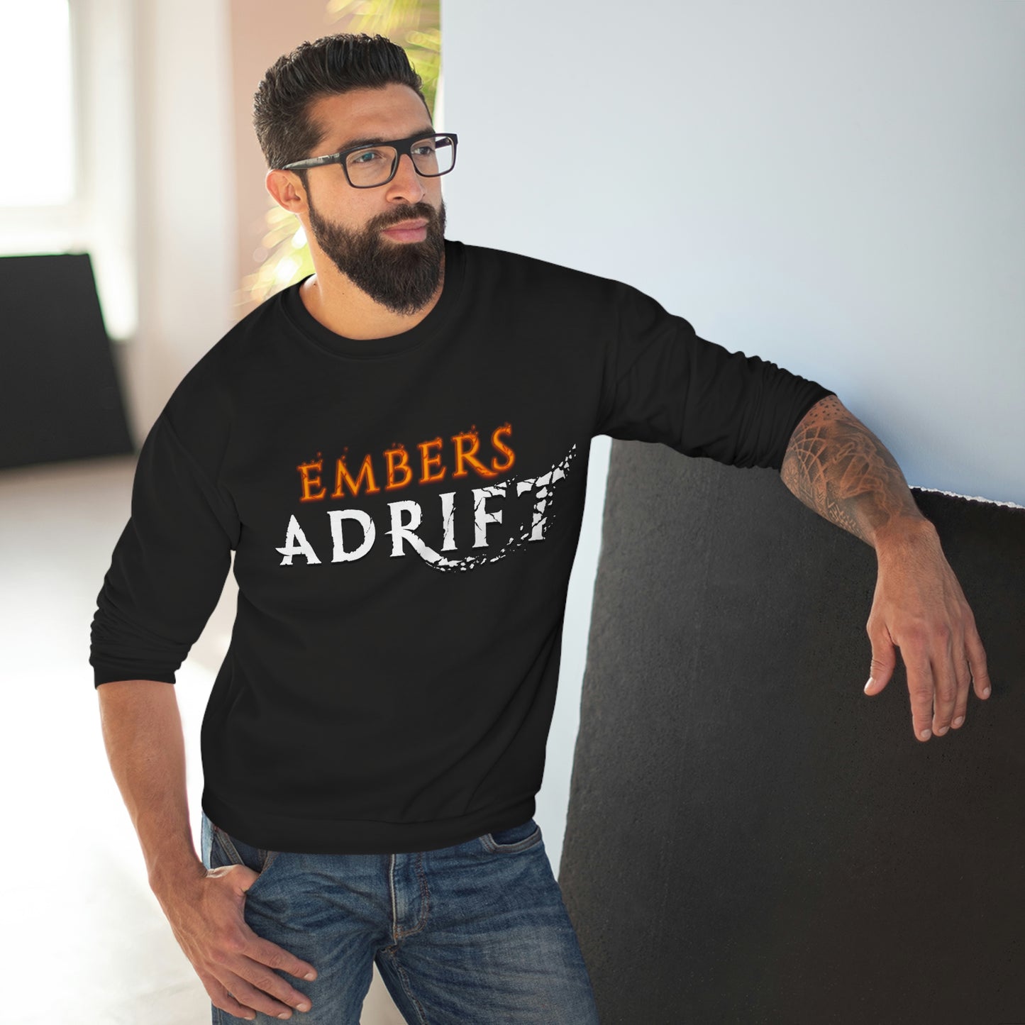 Embers Adrift Crew Neck Sweatshirt (Unisex)