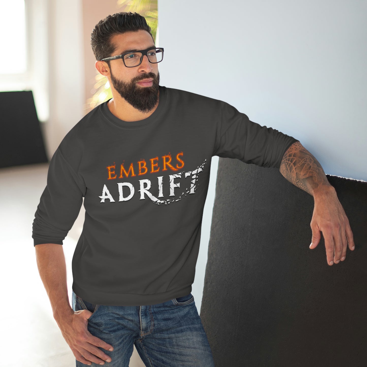 Embers Adrift Crew Neck Sweatshirt (Unisex)